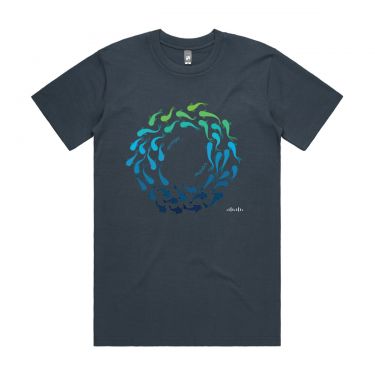 Koi Circle T-Shirt Petrol Blue (Unisex) Small