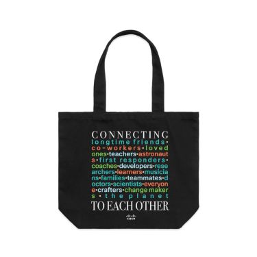 Connecting to Each Other Tote - Black
