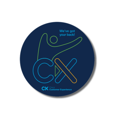 CX We've Got Your Back Figure Sticker - Navy