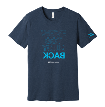 CX We've Got Your Back Text T-Shirt - Navy (Unisex)