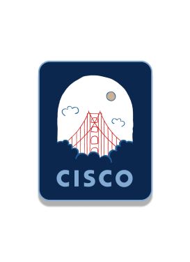 Golden Gate Sticker - Navy