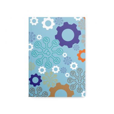 Hybrid Work Gears Notebook Light Blue