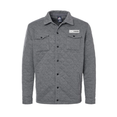  Core Quilted Jersey Shirt Jacket - Grey (Men's)