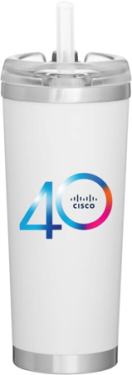 Cisco 40th Anniversary Tumbler - White